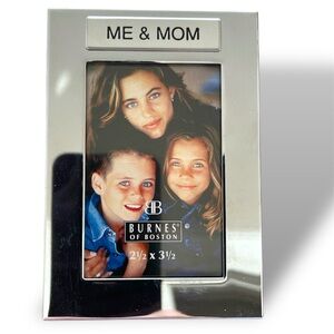“ME & MOM” Silver Tone Stainless Picture Frame Small Unused - Mother’s Day